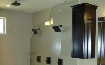 Custom Fabricated Glass Shower Panel
