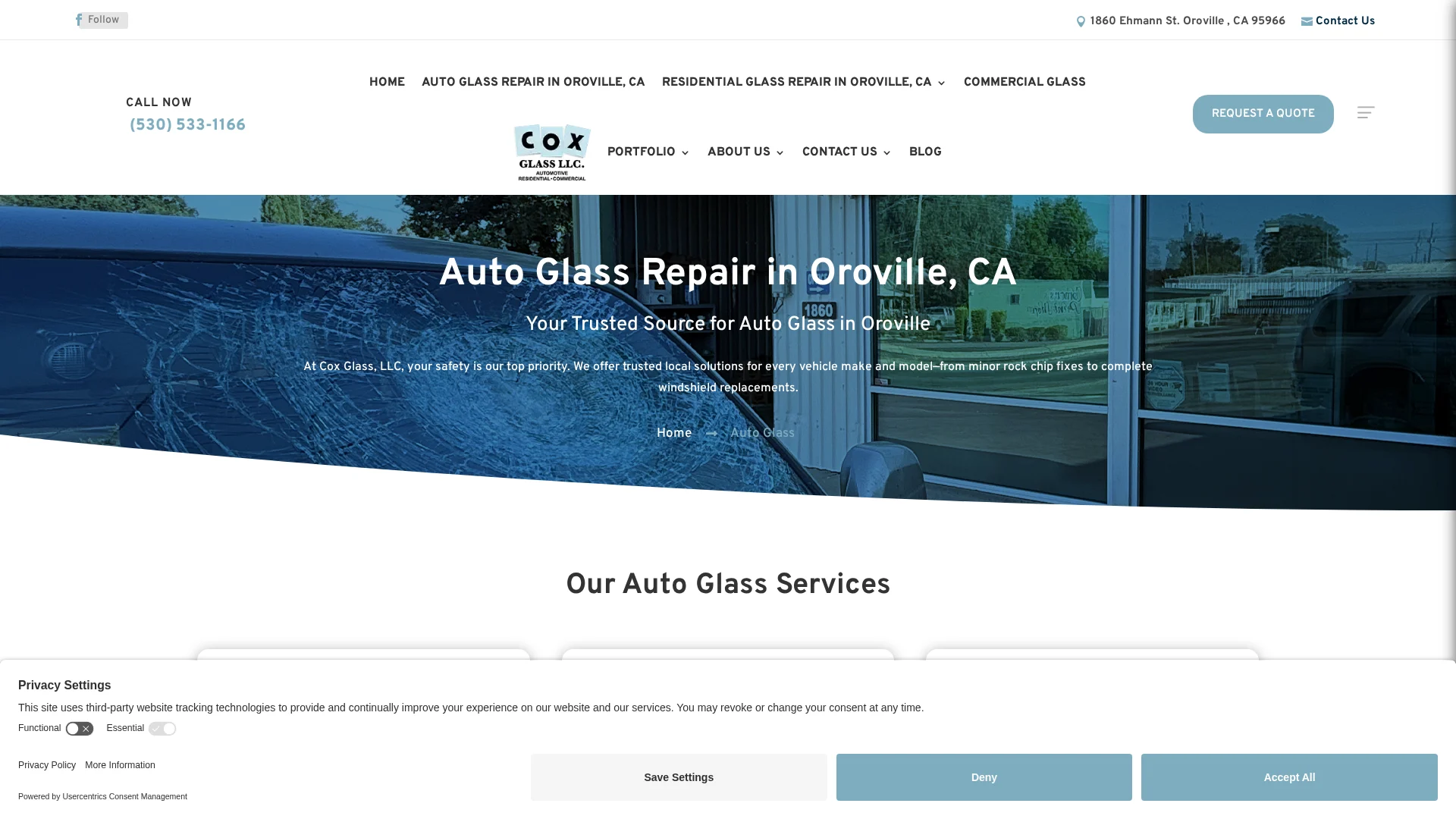 Cox Glass professional assessment and repair