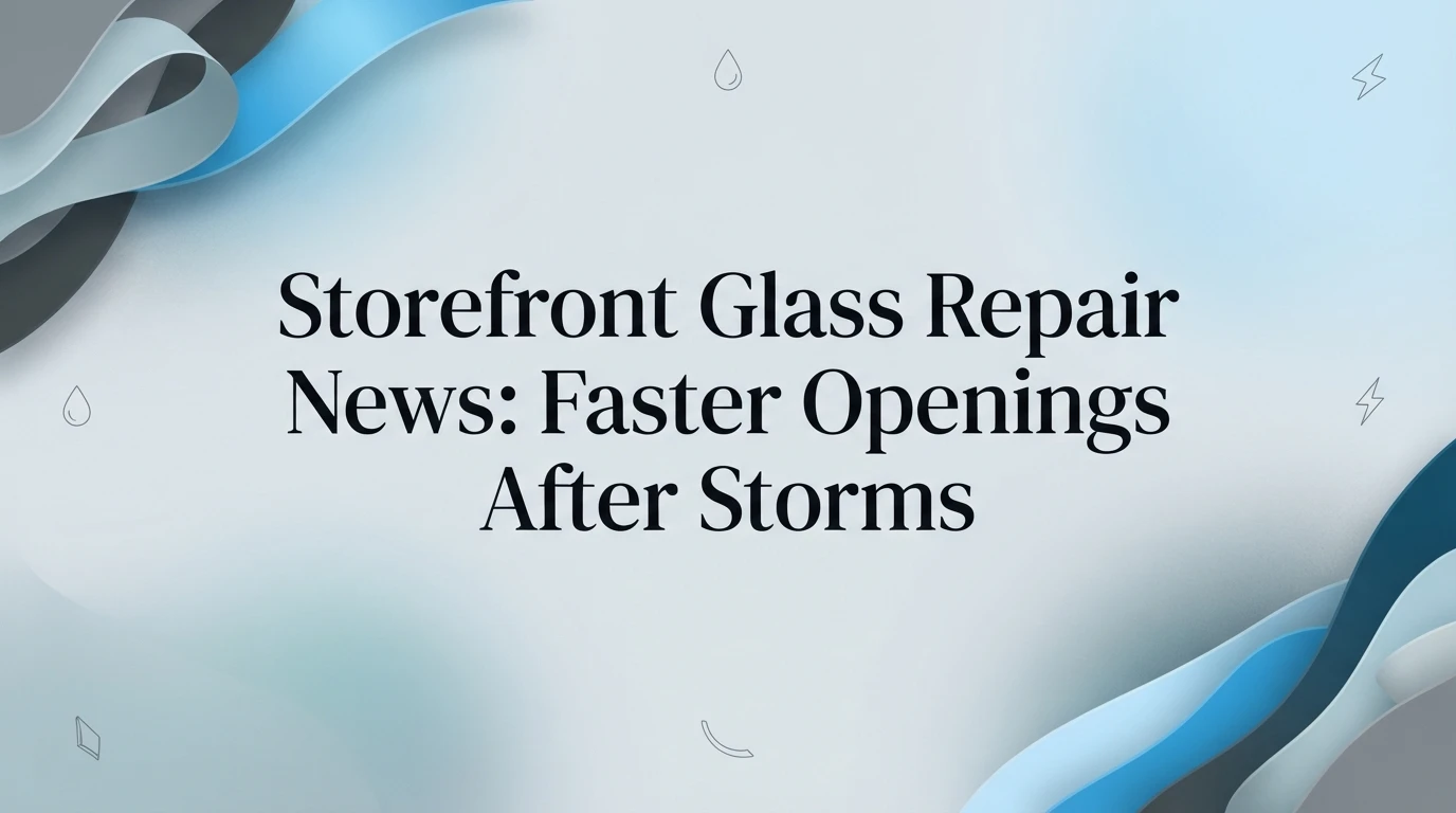 Storefront glass repair news: Faster openings after storms with emergency glass repair services. Storefront glass repair news: Faster openings after storms with emergency glass repair services.